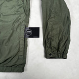 Crinkle Reps Zip Overshirt Green