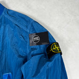 Nylon Metal Bomber Jacket Blue