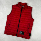 Micro Rip Stop Down Gilet Red