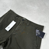 Stretch Twill Cotton Cargo Shorts Khaki