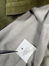 Vintage Ribbed Cotton Zip Sweatshirt Green