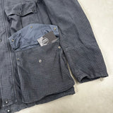 Check Multi Pocket Lino Flax Goggle Jacket Check