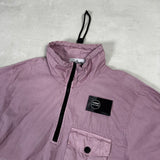 Garment Dyed 1/2 Zip Overshirt Pink