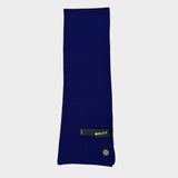 Ribbed Knit Wool Scarf Navy