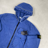 Old Dye Hooded Overshirt Blue