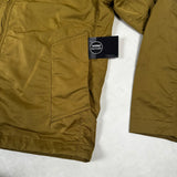 Hyper Dense Nylon Raso Hooded Jacket Brown