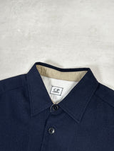 Wool Blend Overshirt Navy