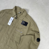 Cotton / Linen Blend Overshirt Sand