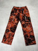 Earth Mapping Camouflage Cargo Trousers Orange
