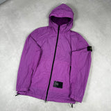 Garment Dyed Crinkle Reps NY Hooded Jacket Purple