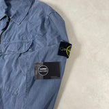 Garment Dyed Wash Overshirt Blue