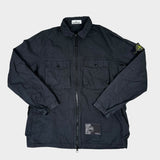 Garment Dyed Utility Pocket Overshirt Black