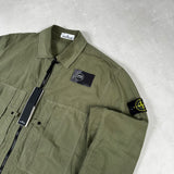 Mercerised Cotton Ripstop Overshirt Military Green