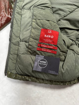 Kan - D Hooded Down Jacket Red & Green