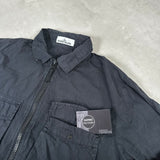 Garment Dyed Utility Pocket Overshirt Black