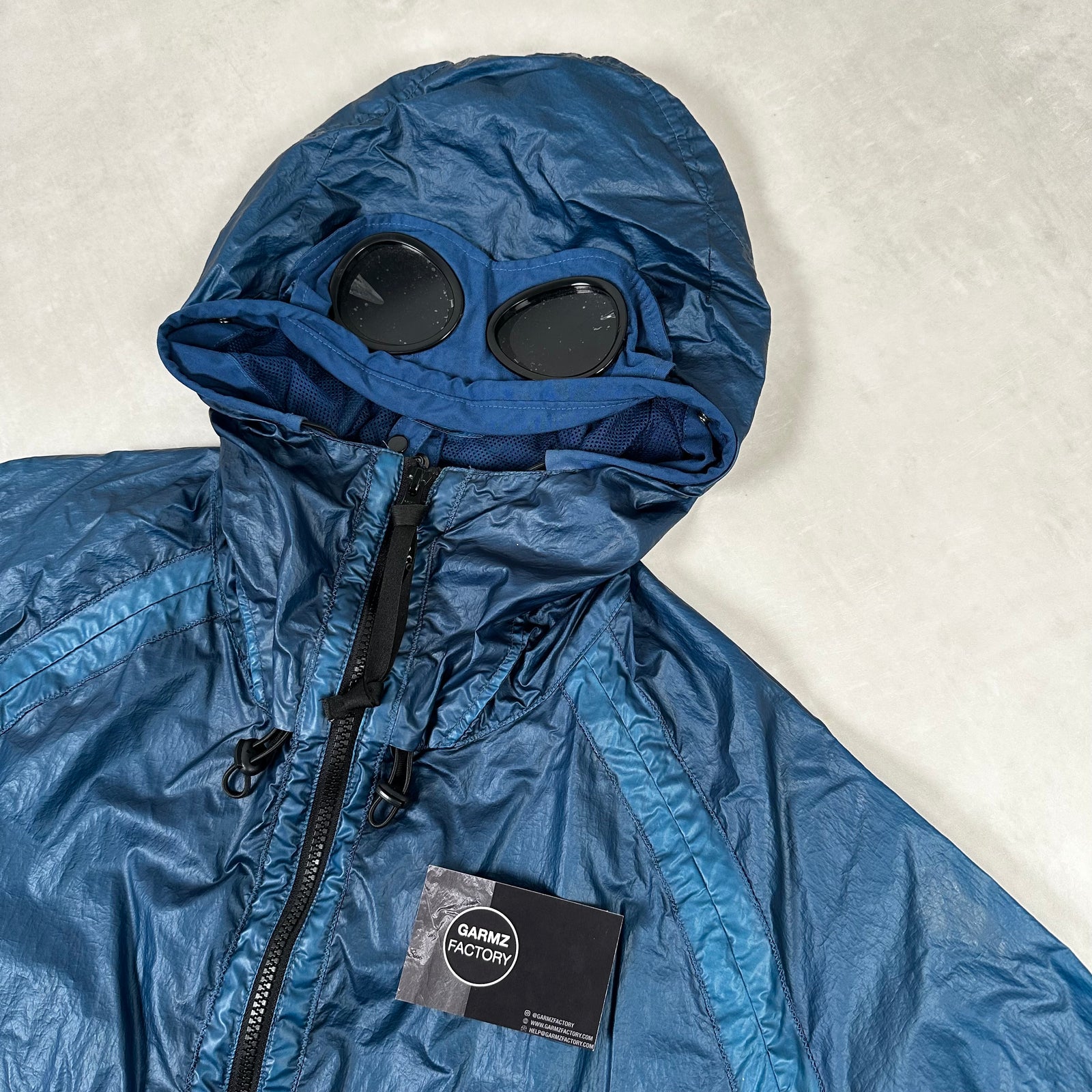 C.P. Company Nyber Goggle Hooded Jacket Blue – Garmz Factory