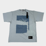 Scratched Paint Print T - Shirt Light Blue