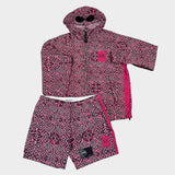 Flatt Nylon Inca Goggle Jacket & Shorts Set Purple