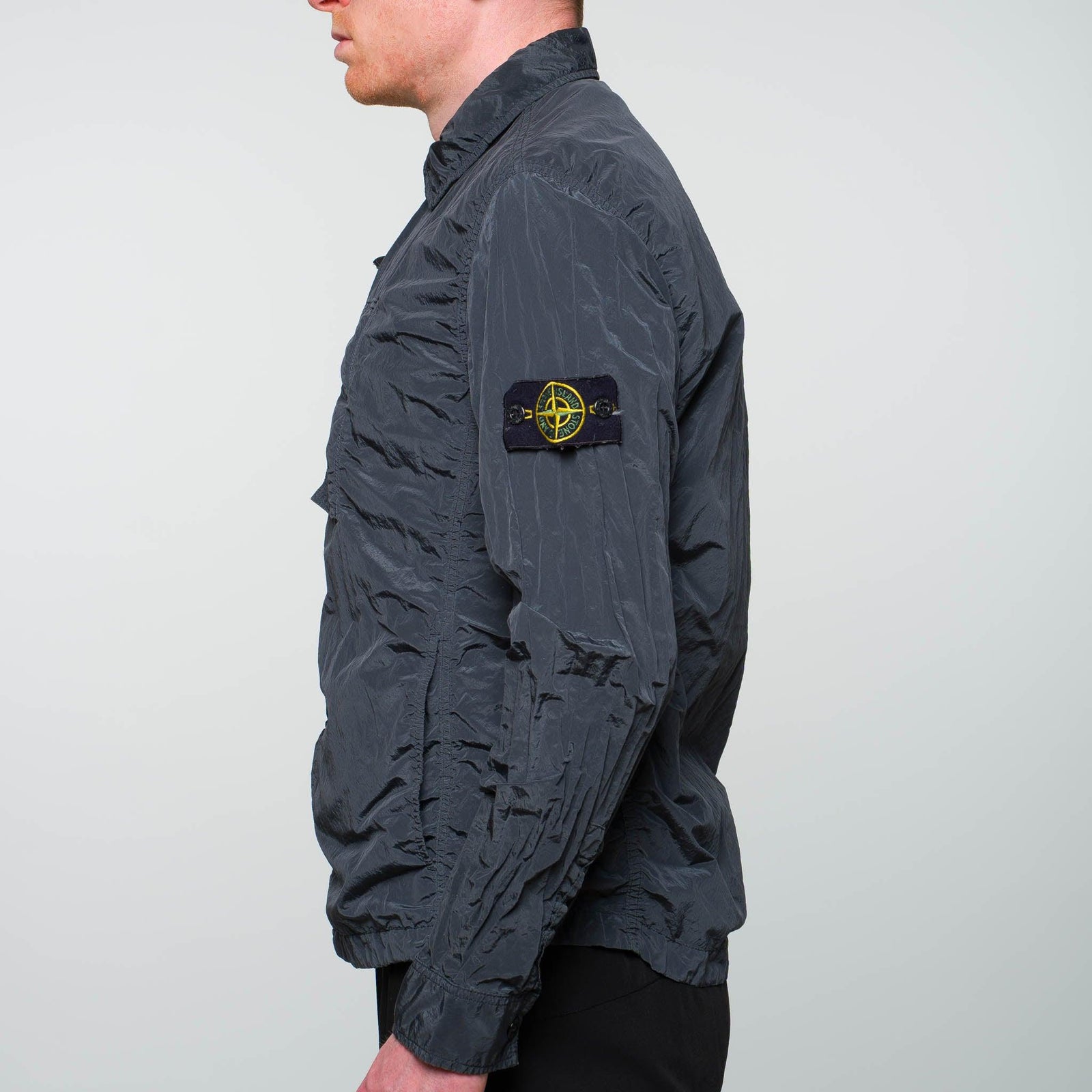 Stone Island Nylon Metal Overshirt Grey Garmz Factory