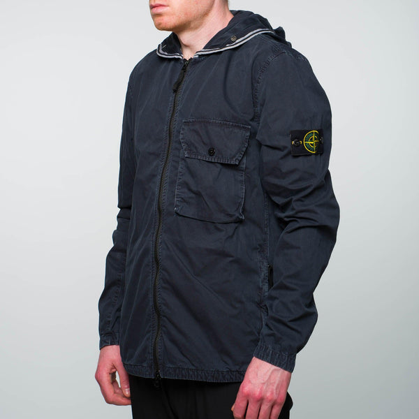 Stone Island - Old Dye Hooded Overshirt Navy