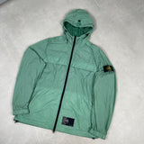 Garment Dyed Crinkle Reps Hooded Jacket Green