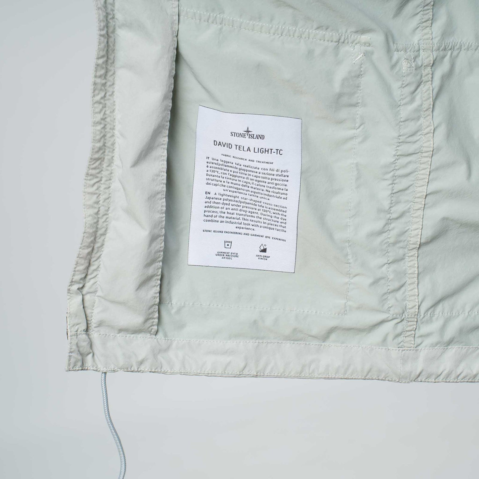 Stone Island David Tela Light TC Jacket Pearl Grey – Garmz