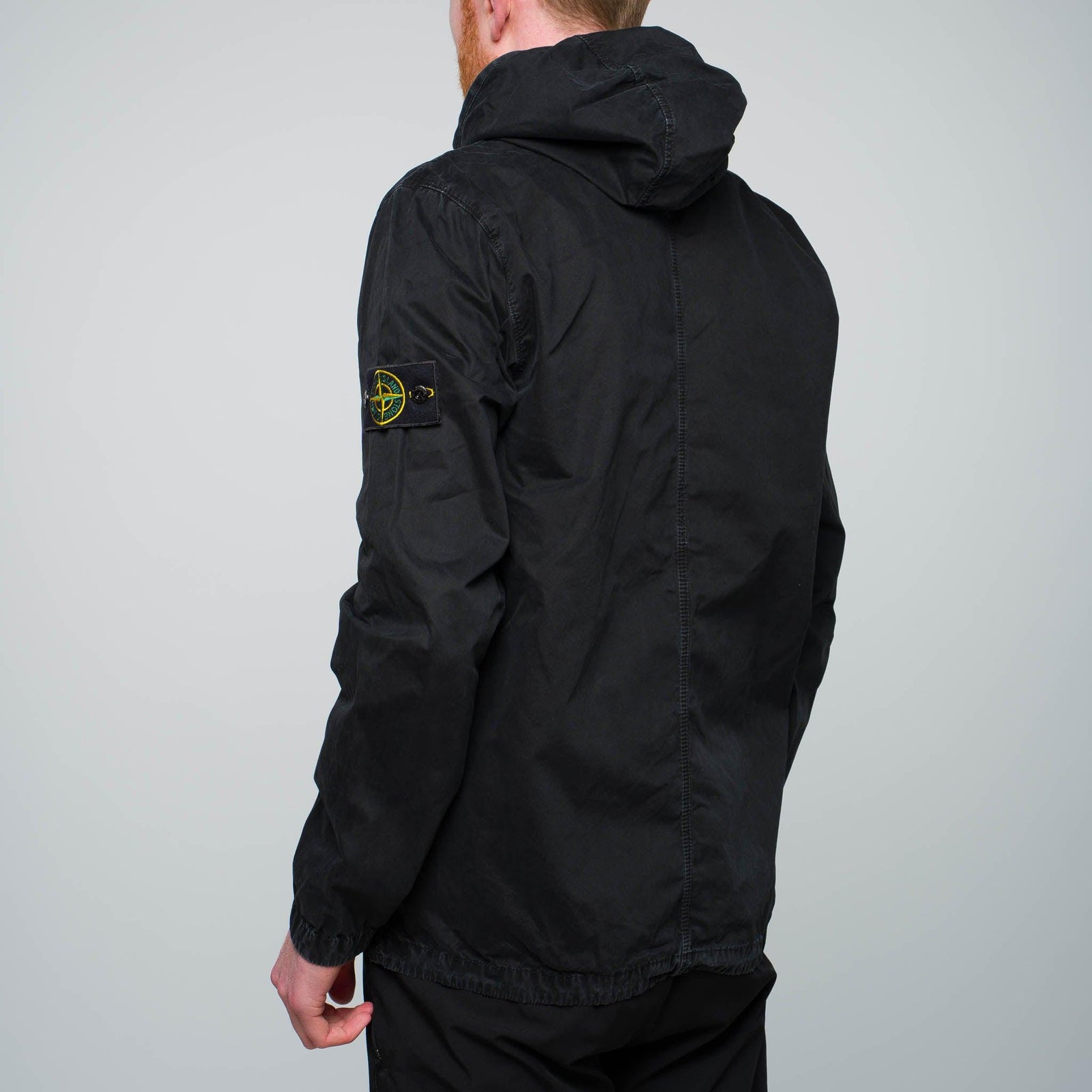 STONE  ブラック Old Treatment シャツジャケット STONE ISLAND - 【ラスト1点】 BRUSHED COTTON CANVAS, GARMENT