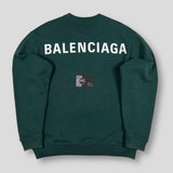 Balenciaga - Block logo crewneck sweatshirt green