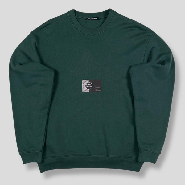Balenciaga - Block logo crewneck sweatshirt green