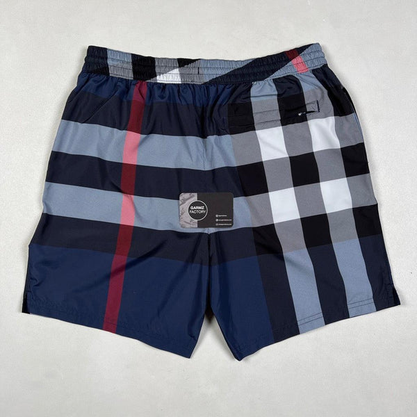 Burberry - big check swim shorts blue
