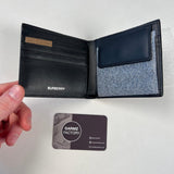 Burberry - Check And Leather Bifold Wallet Beige