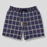 Burberry - check swim shorts blue