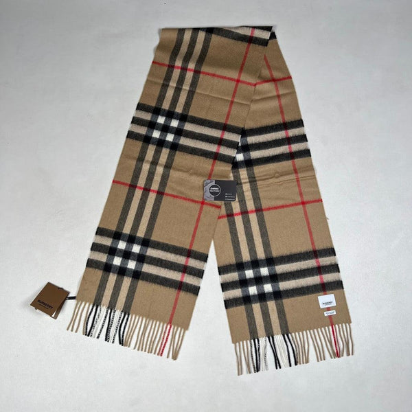 Burberry - classic check cashmere scarf  beige