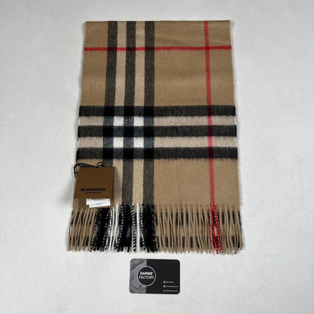 Burberry classic check cashmere scarf beige – Garmz Factory