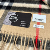 Burberry - classic check cashmere scarf  beige