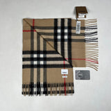 Burberry - classic check cashmere scarf beige