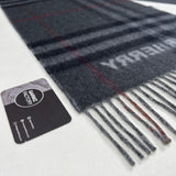 Burberry - giant check reversible scarf grey