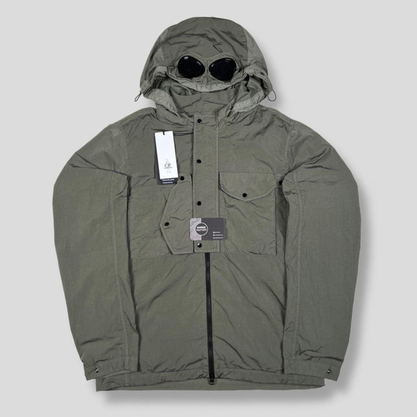C.P. Company Chrome Hooded Goggle Jacket Khaki – Garmz Factory