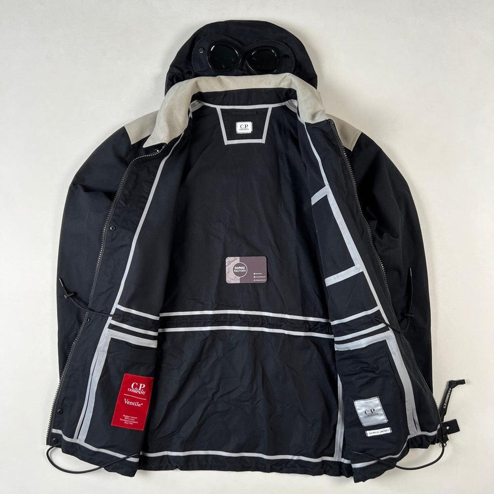kan-d la mille goggle jacket C.P. Company La Mille Ventile Goggle Jacket Black – Garmz Factory