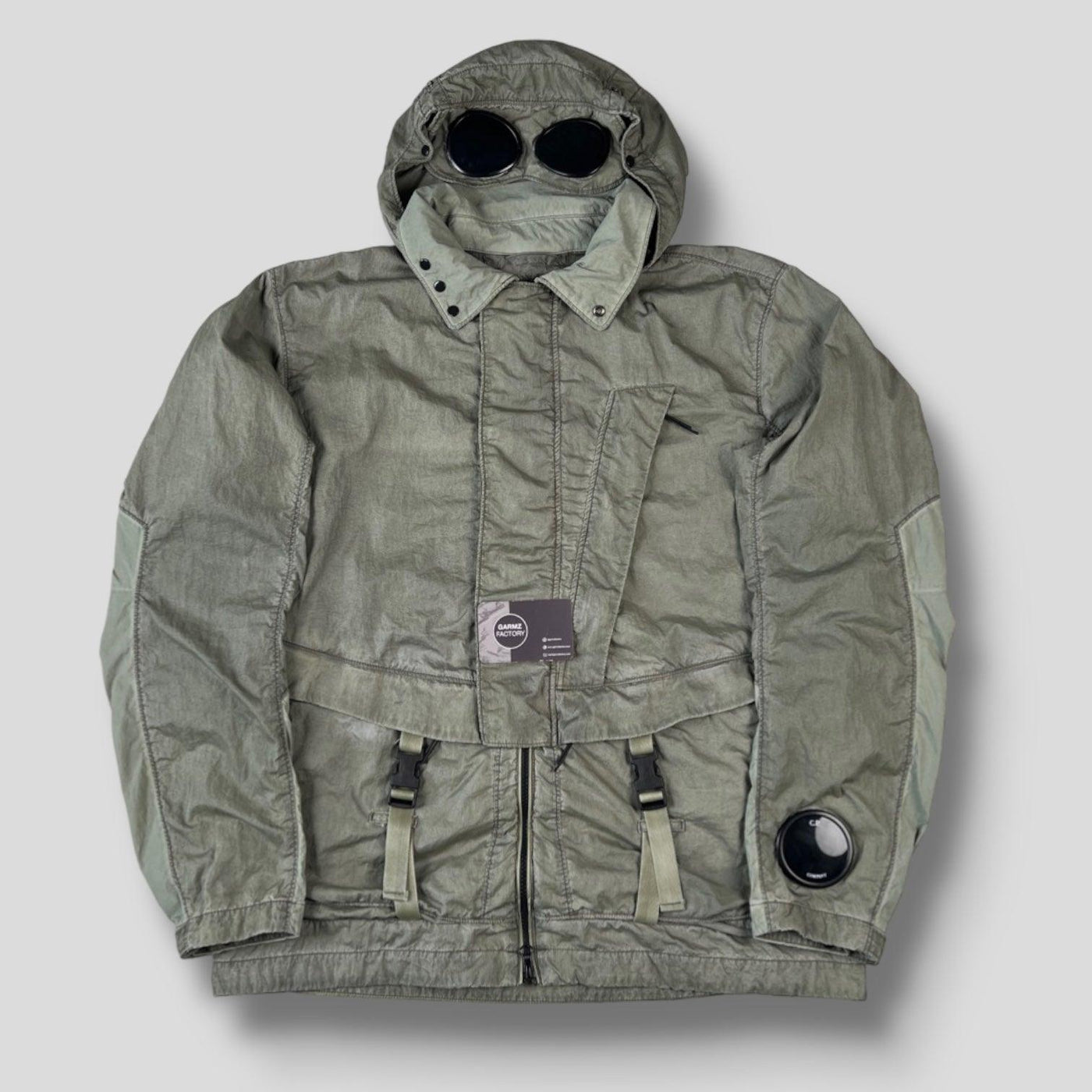 kan-d la mille goggle jacket C.P. Company M.T.t.N La Mille Goggle Jacket Khaki – Garmz Factory