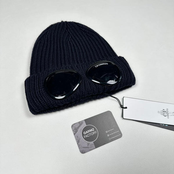 C.P. Company - Merino Wool Goggle Beanie Hat Navy