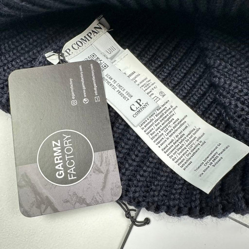 Company Merino Wool Goggle Beanie Hat Navy – Garmz Factory