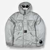 C.P. Company - Nyfoil Down Goggle Jacket Silver