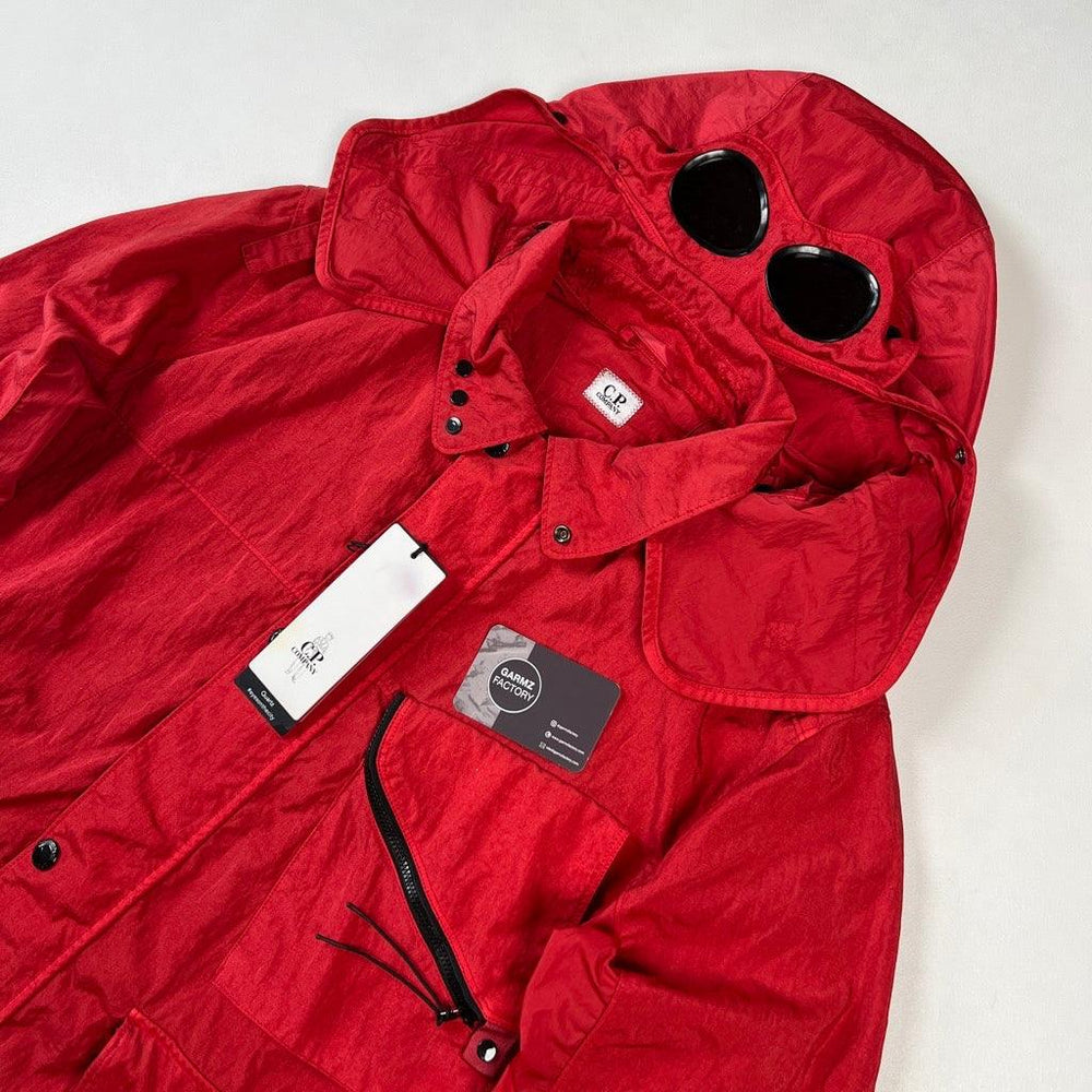 C.P. Company 赤 ジャケット フード付き シーピーカンパニー ( C.P. COMPANY ) D.D SHELL HOODED DOWN