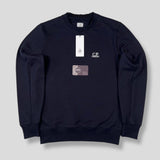 C.P. Company - Stitched Logo Crewneck Sweatshirt Navy