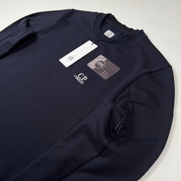 C.P. Company - Stitched Logo Crewneck Sweatshirt Navy