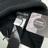 Canada Goose - Arctic Disc Ribbed Beanie Hat Black
