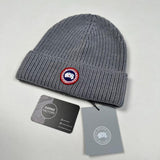 Canada Goose - Arctic Disc Ribbed Beanie Hat Grey