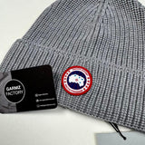 Canada Goose - Arctic Disc Ribbed Beanie Hat Grey