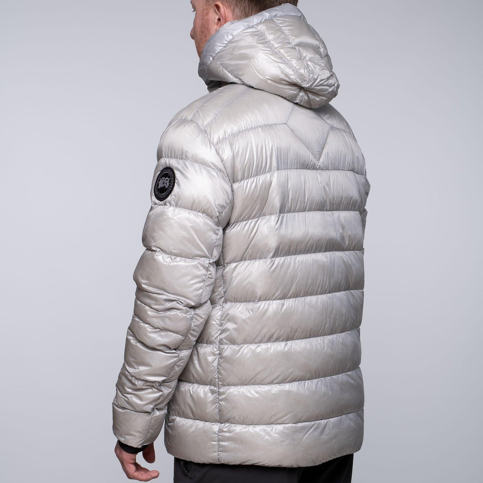 Canada Goose Crofton Hooded Down Jacket Black Label Silver
